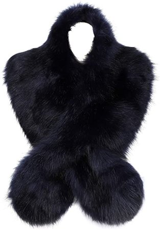 SoulYoung Faux Fur Collar Women's Neck Warmer Scarf Wrap at Amazon Women’s Clothing store