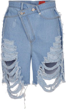 Kye Back Star Embroidery Denim Washing Trousers Size: 1