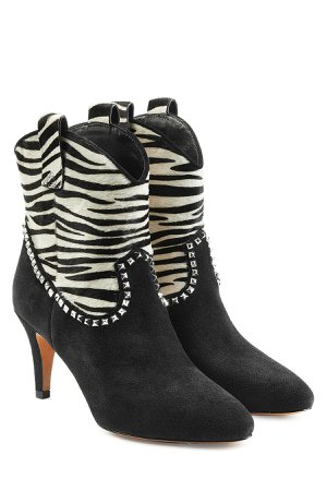 Ankle Boots with Calf Hair Gr. IT 37