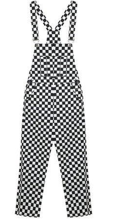 checker board overalls
