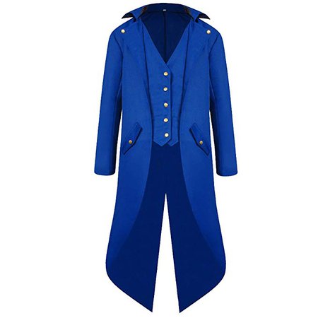 AmazonSmile: H&ZY Men's Steampunk Vintage Tailcoat Jacket Gothic Victorian Frock Coat Uniform Halloween Costume: Clothing
