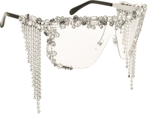Givenchy Spring 2019 Runway Shower Swarovski Embellished Sunglasses | EL CYCER