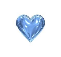 blue 3d heart