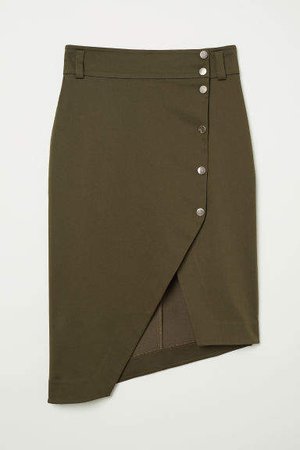 Asymmetric Skirt - Green