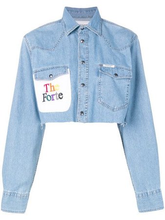 Forte Dei Marmi Couture cropped denim shirt $327 - Buy Online SS19 - Quick Shipping, Price