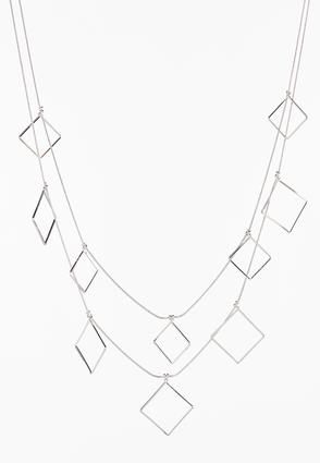 Layered Shaky Square Necklace Long Cato Fashions