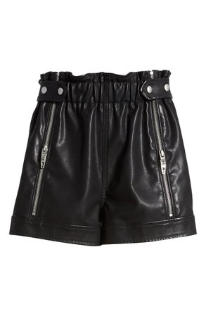 BLANKNYC Paperbag Waist Faux Leather Shorts | Nordstrom