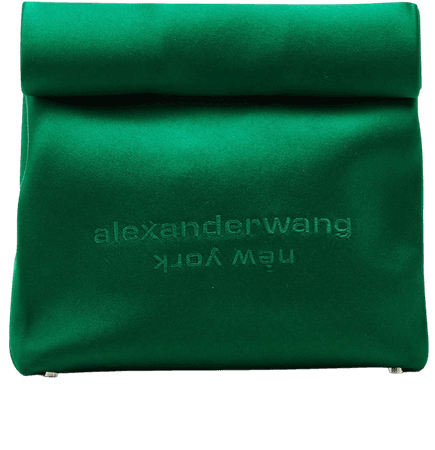 Alexander wang Lunch Bag Embroidered Satin Clutch | ShopLook