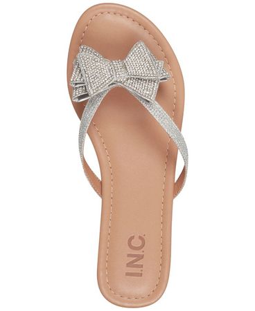 I.N.C. International Concepts Women's Mabae Bow Flat Sandals, Created for Macy's - Macy's