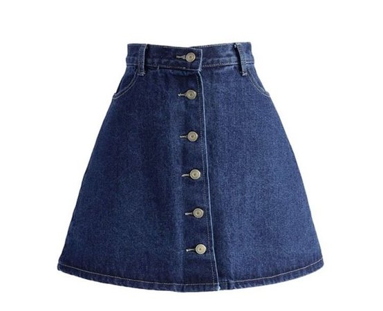 blue jean skirt