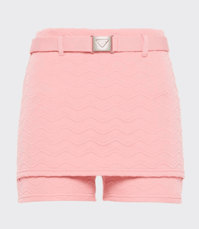 Prada Jacquard Shorts Skort Pink