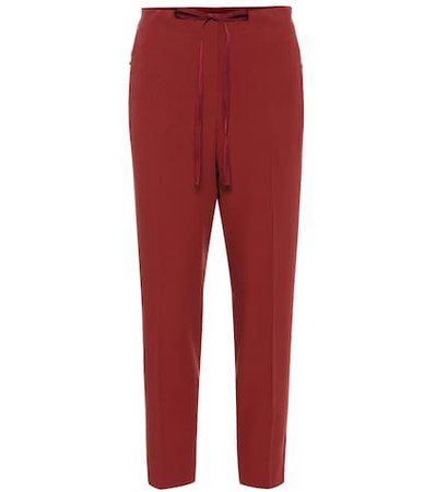Cropped mid-rise straight pants