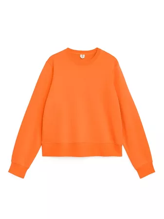 Sweatshirt mit Rundhalsausschnitt - Orange - Tops - ARKET DE