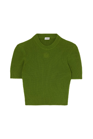 LOEWE Anagram embroidered ribbed cashmere-blend sweater