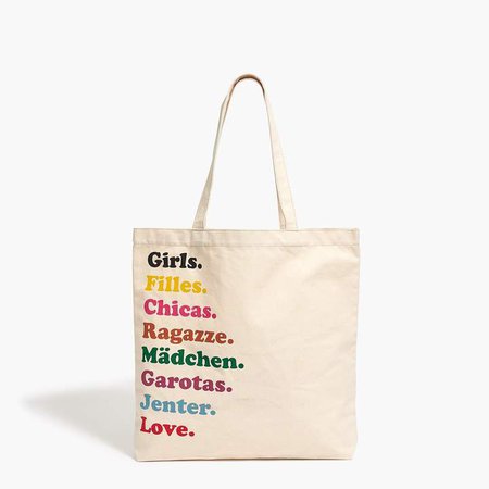 X Girls Inc. "Girls. Love." canvas tote bag