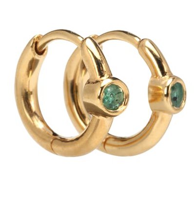 Emerald Success hoop earrings