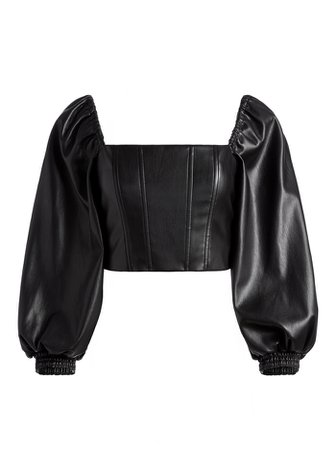 Bronte Vegan Leather Bustier Top | Alice And Olivia