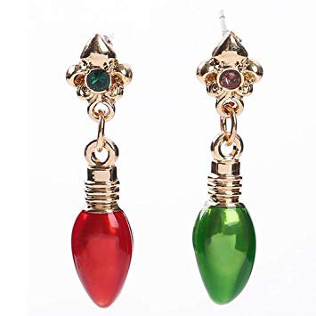 Kapmore Christmas Earrings Novelty Fashion Creative Light Bulb Pendant Earrings Charm Earrings: Amazon.ca: Luggage & Bags