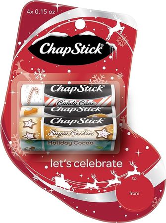 Amazon.com : ChapStick Holiday Collection Let’s Celebrate Holiday Lip Balm Stocking Gift Pack - 0.15 Oz (Pack of 4) : Beauty & Personal Care