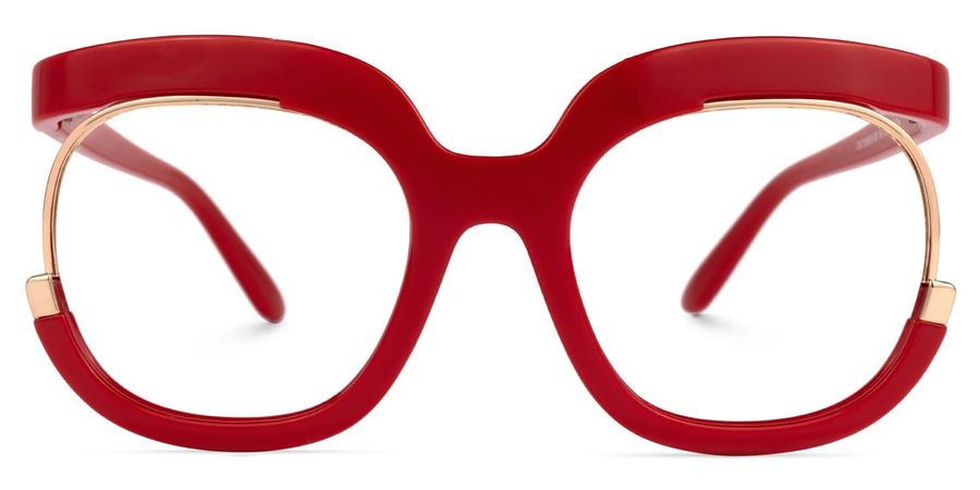 Darice Round Red Glasses | Zeelool Optical