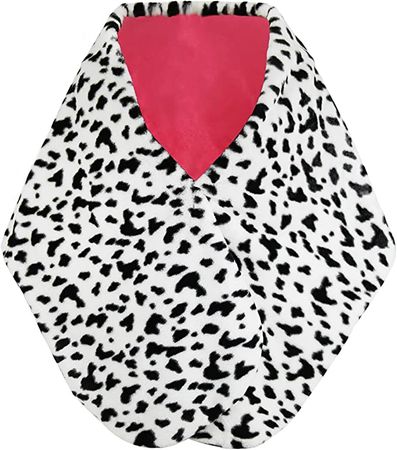 Amazon.com: shecool Cruella Deville Costume Women Faux Stole for Cosplay Halloween Black and White Scarf Accessories SL007 : Clothing, Shoes & Jewelry