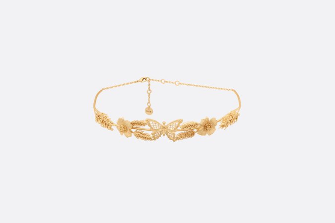 Mille Fleurs de Dior Choker Gold-Finish Metal - Fashion Jewelry - Women's Fashion | DIOR