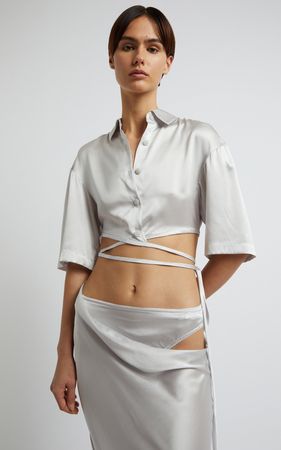 Knicker Layered-Effect Silk Midi Skirt By Christopher Esber | Moda Operandi