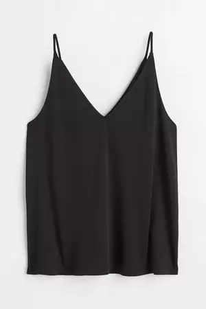 V-neck Camisole Top - Black - Ladies | H&M US