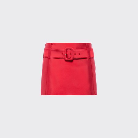 Red Silk and wool miniskirt | Prada