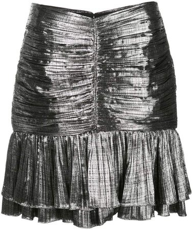 metallic mini skirt