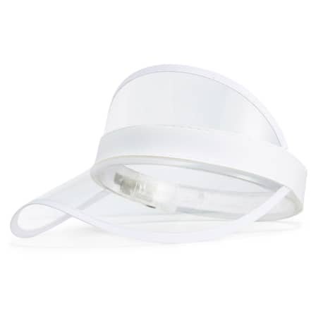 visor Hats - Women Transparent PVC Sun Protection Hat Empty Top Cap (COLOR: WHITE1)