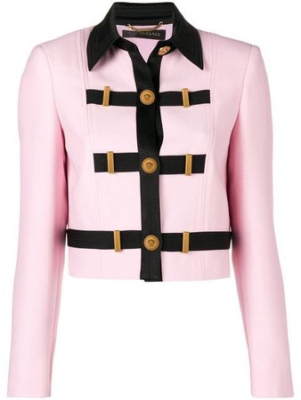 Versace Contrast Trim Jacket - Farfetch