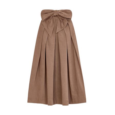 Jemima Warm Taupe Needlecord Skirt | Emily and Fin | Wolf & Badger