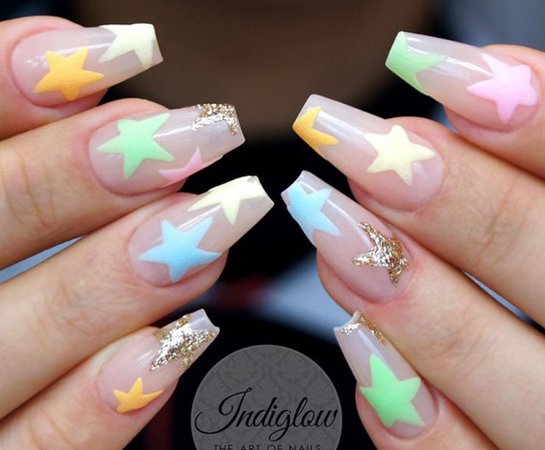 Pastel Star Nails