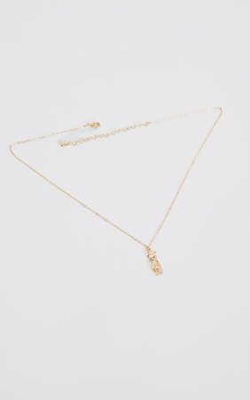 Gold Dainty Female Figuirine Necklace | PrettyLittleThing USA
