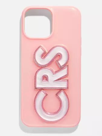 Block Font Custom iPhone Case - Blush/Mother of Pearl – Customizable phone case – BaubleBar