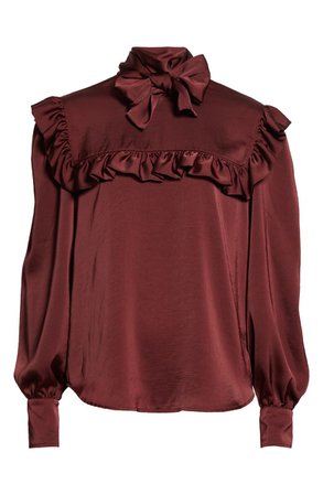 See by Chloé Tie Neck Long Sleeve Top | Nordstrom