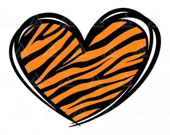 Tiger Heart Svg Tiger Heart Print Tiger Stripes Animal Skin - Etsy