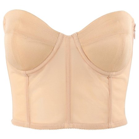 ALEXANDER McQUEEN Resort 2009 Nude Net Knit Cropped Corset Top Bustier For Sale at 1stdibs