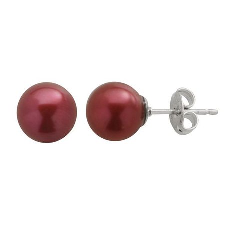 PearLustre by Imperial Dyed Freshwater Cultured Pearl Sterling Silver Stud Earrings
