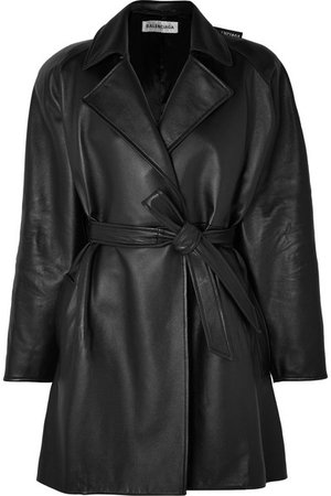 Balenciaga | Belted leather jacket | NET-A-PORTER.COM