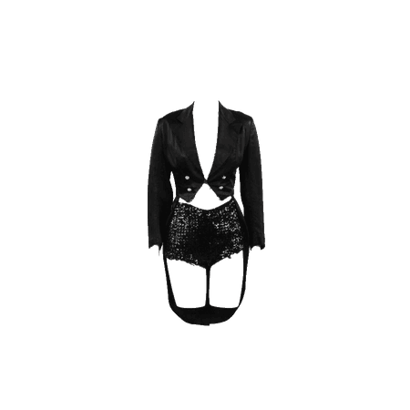 Black Tailcoat with Sequin Shorts (Dei5 edit)