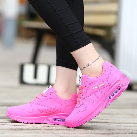 Women's Leather Running Shoe (Pink)