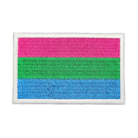 Polysexual Flag Rectangular Embroidered Iron-On Patch