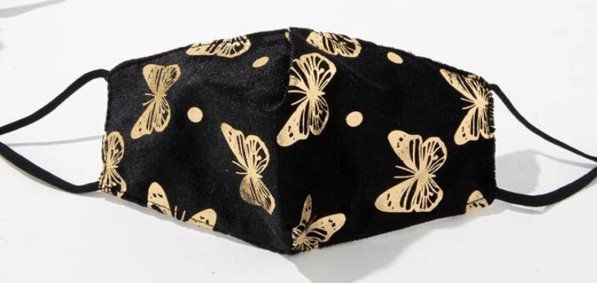 black and gold butterfly mask