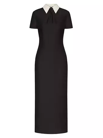 Shop Valentino Crepe Couture Midi Dress | Saks Fifth Avenue