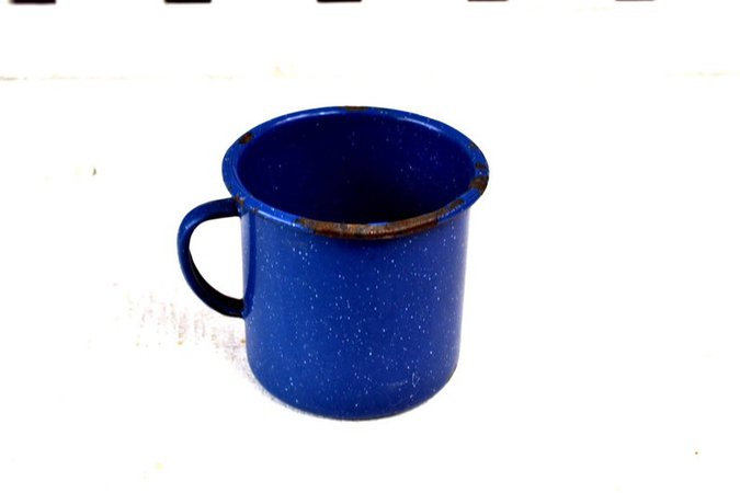 ONE Graniteware Camping Mug Cobalt Blue Metal Speckled | Etsy