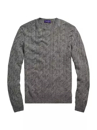 Shop Ralph Lauren Purple Label Cableknit Cashmere Sweater | Saks Fifth Avenue