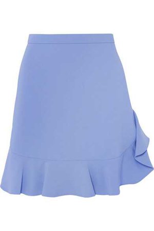 Miu Miu | Ruffled crepe mini skirt | NET-A-PORTER.COM