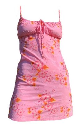 pink floral mini dress